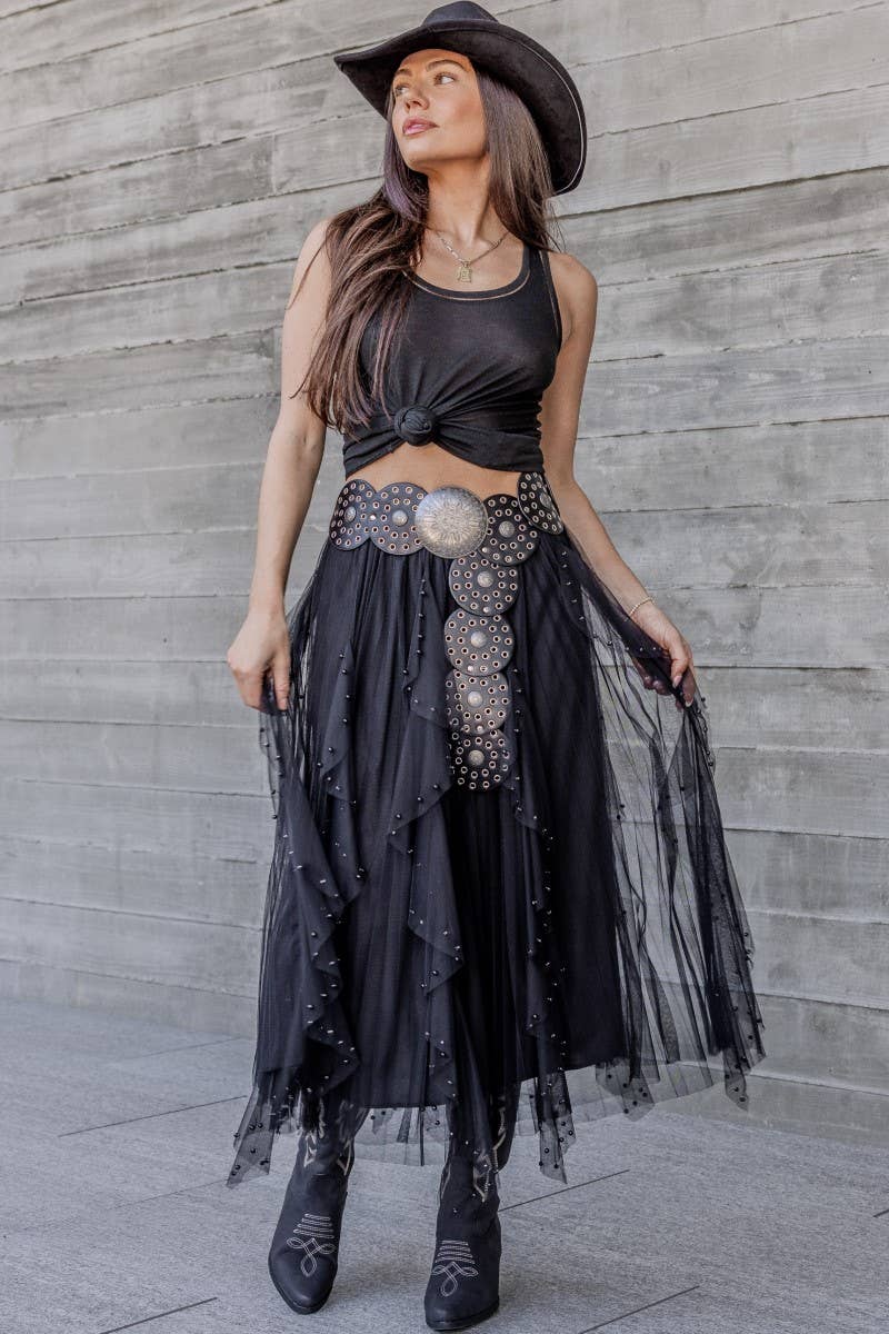 Verte – wholesale Skirt – Women’s – TULLE SKIRT WITH PEARL DETAIL_78S10202