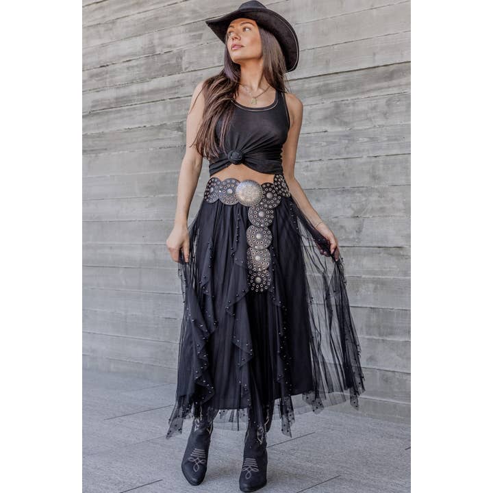 Verte – wholesale Skirt – Women’s – TULLE SKIRT WITH PEARL DETAIL_78S10202