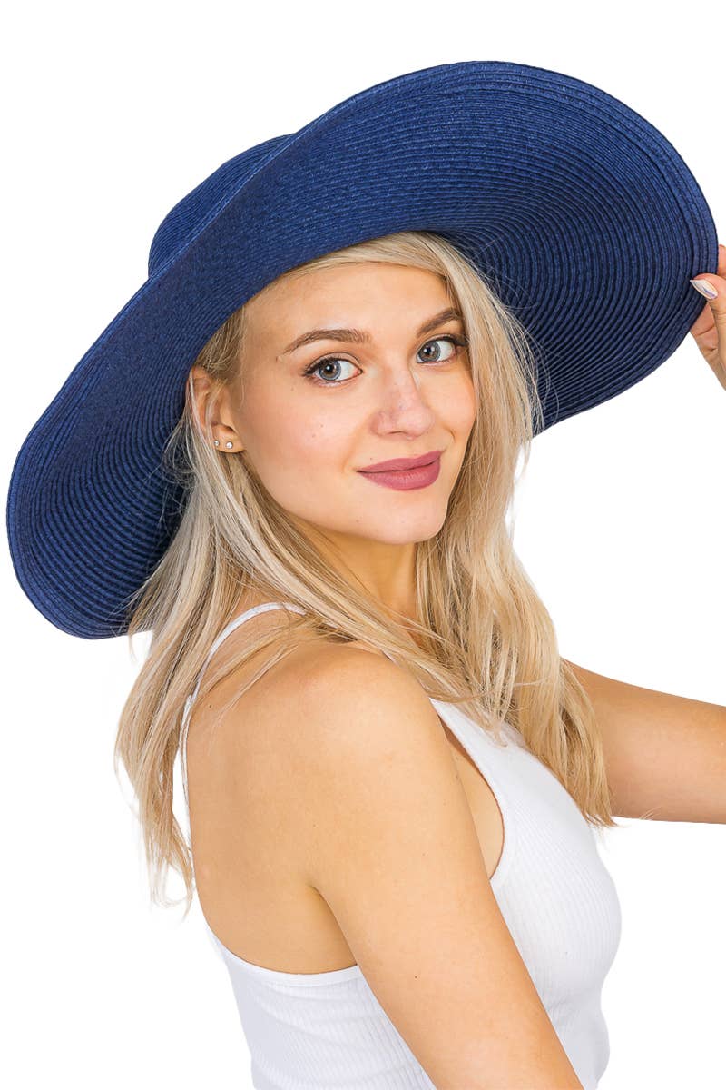 Cap Zone - Wholesale Straw Hat - Women's - Wire Brim Straw Beach Sun Hat32