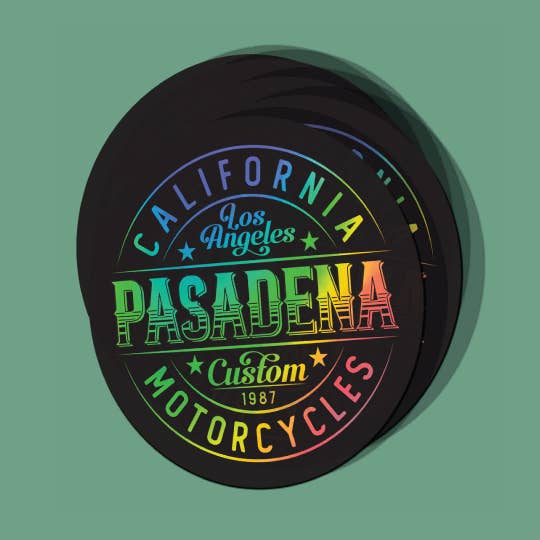 3" Regenboog Holografische Die-Cut Stickers voor wholesale door Jaded Creations