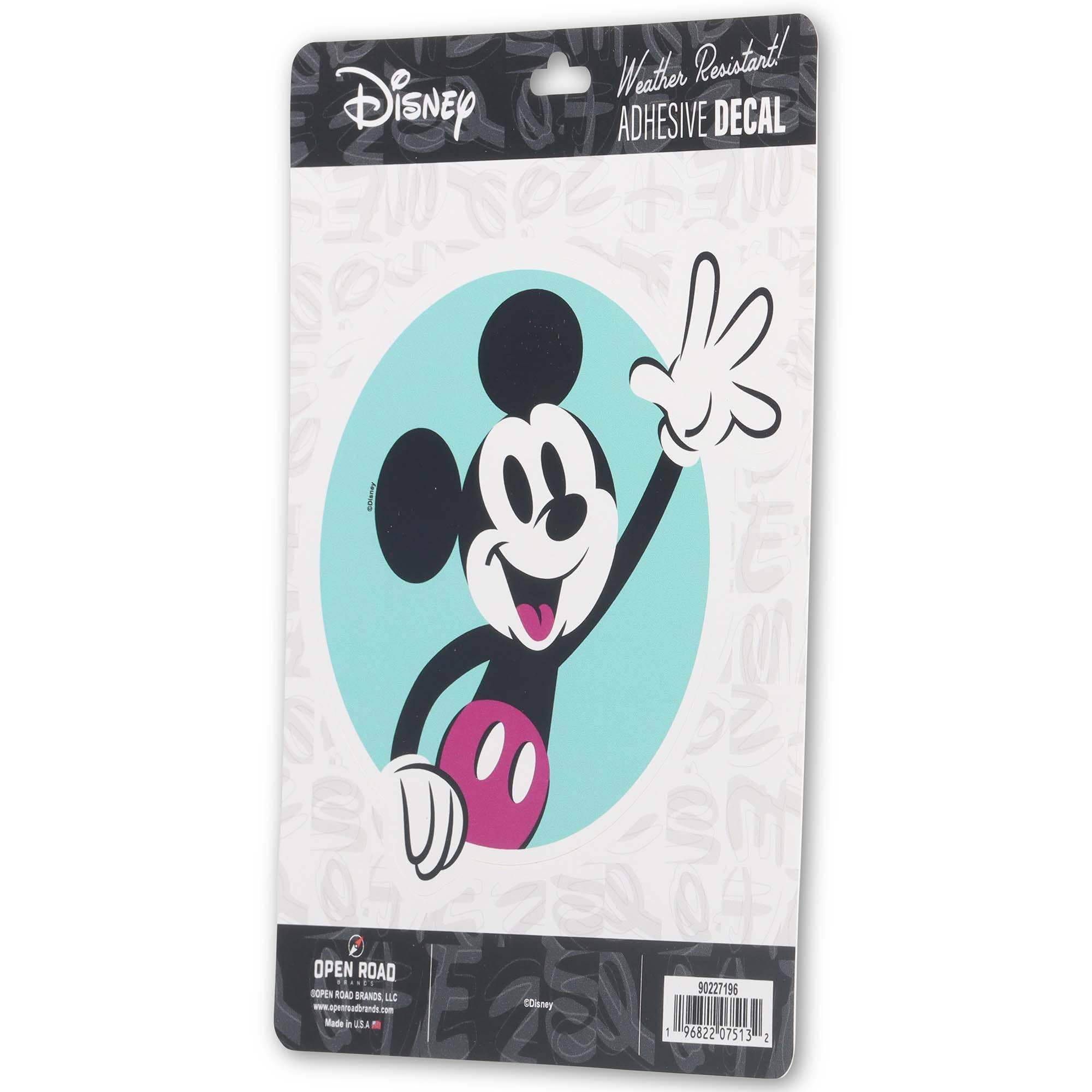 Open Road Brands, LLC - Wholesale Sticker - Disney Mickey Mouse Waving Adhesive Decal1