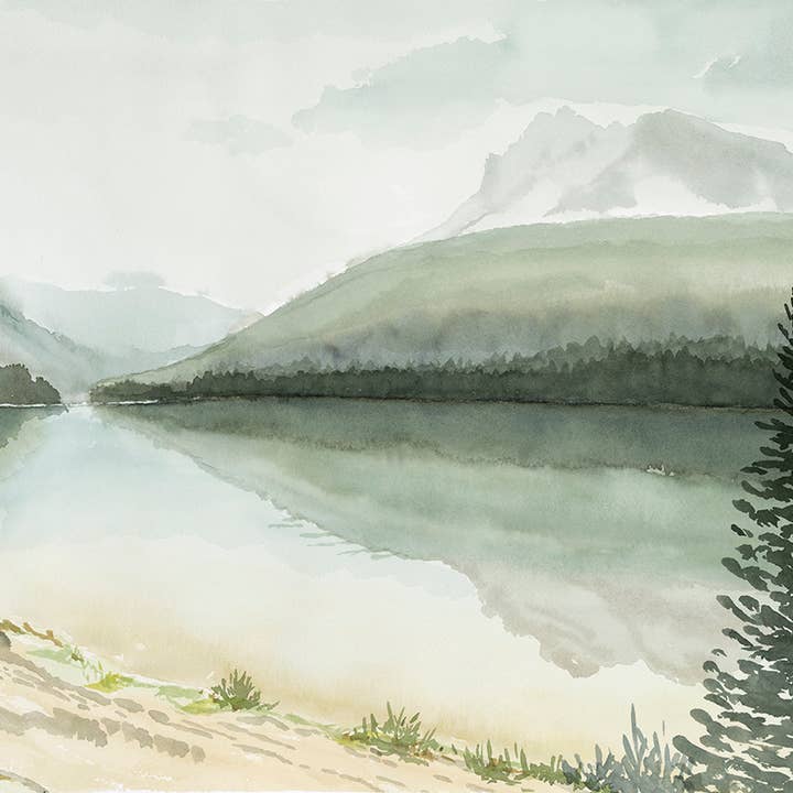 Spring Reflections | Watercolour Giclee Art Print for wholesale by Rebecca Sobbi Studio