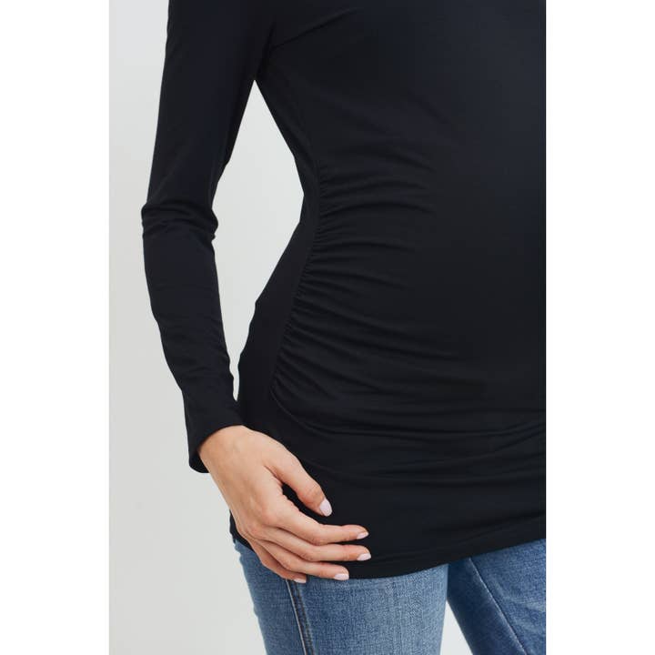 Hello Miz - Wholesale Top - Maternity - Long Sleeve Maternity Crewneck Knit Top4