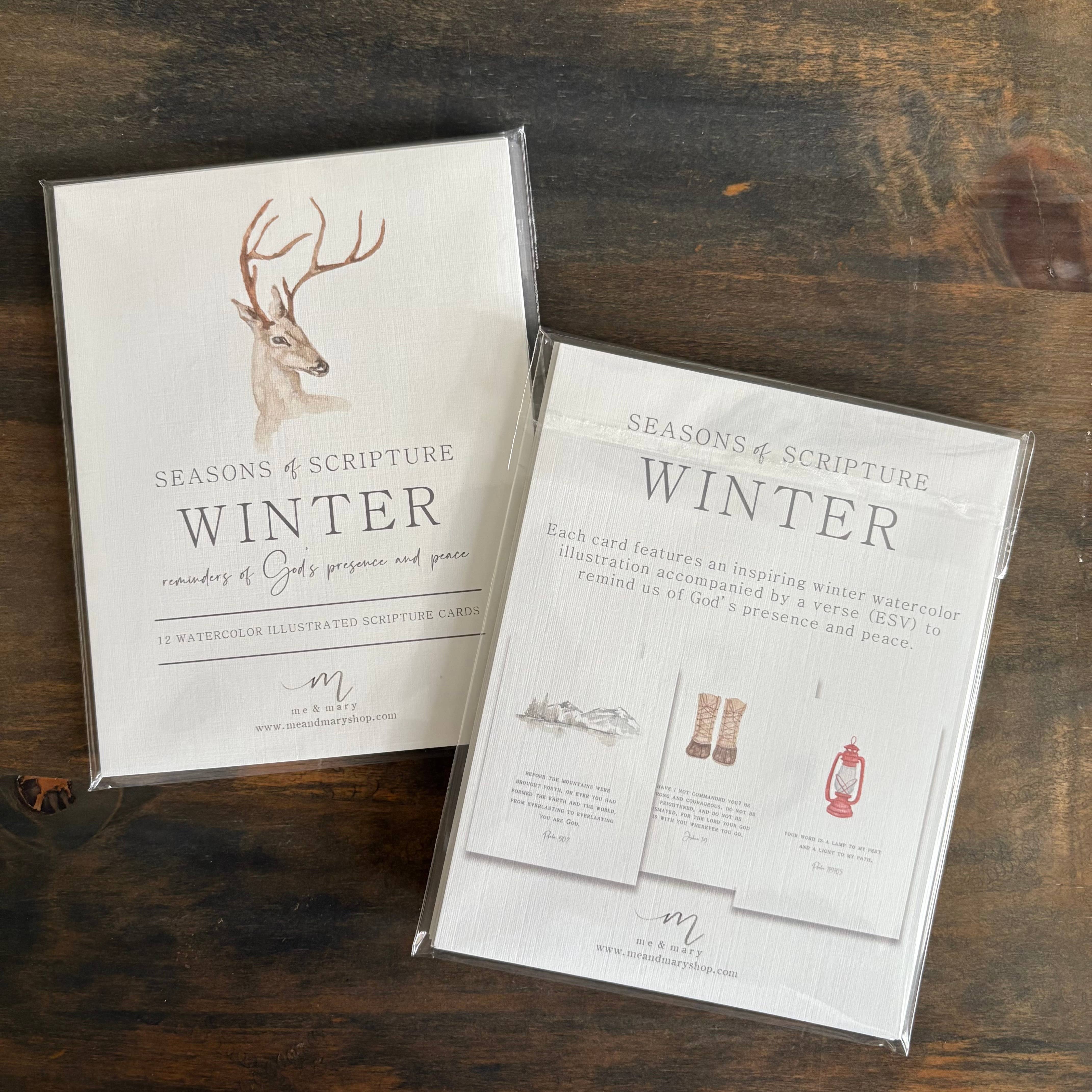 Me and Mary Shop - Wholesale Stationery/Notecard Set - Watercolor Bible Scripture Cards – WINTER3