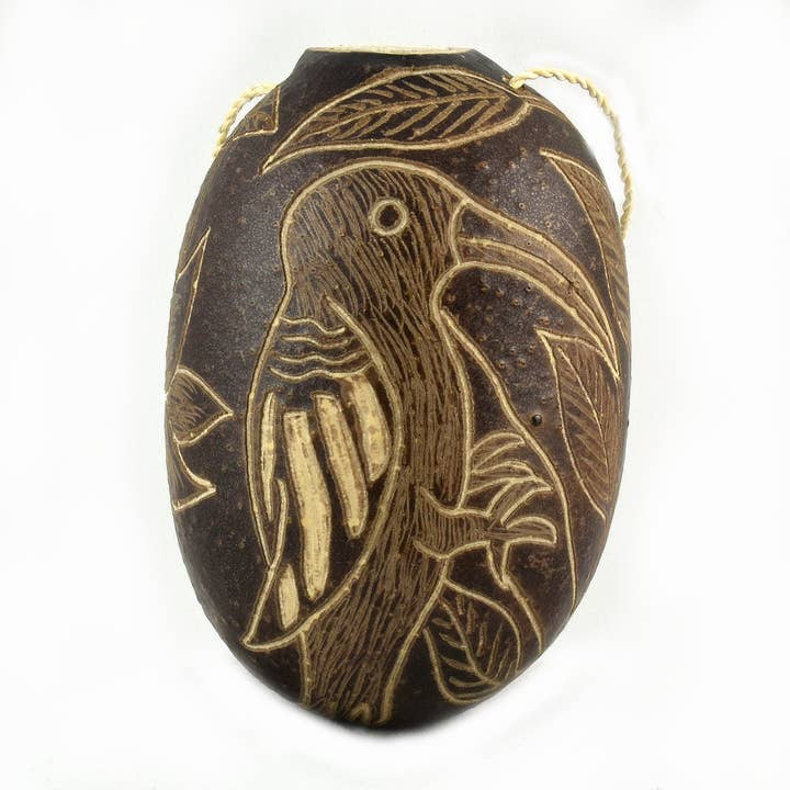 Kolibri Vogel Kalebasse Christbaumschmuck und Handrassel für den Großhandel von Amazon Ecology