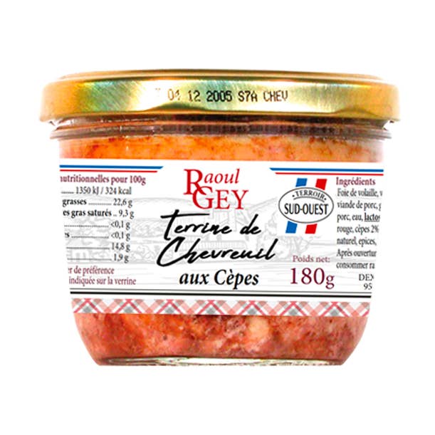 Hjortterrin med cepes 180 g - Raoul Gey - 5567 för wholesale av Maison RGEY