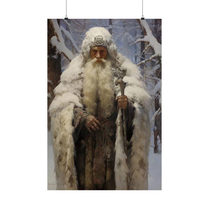 Morozko Father Frost Winter God Art Print for wholesale by Ye Curiosity Shoppe