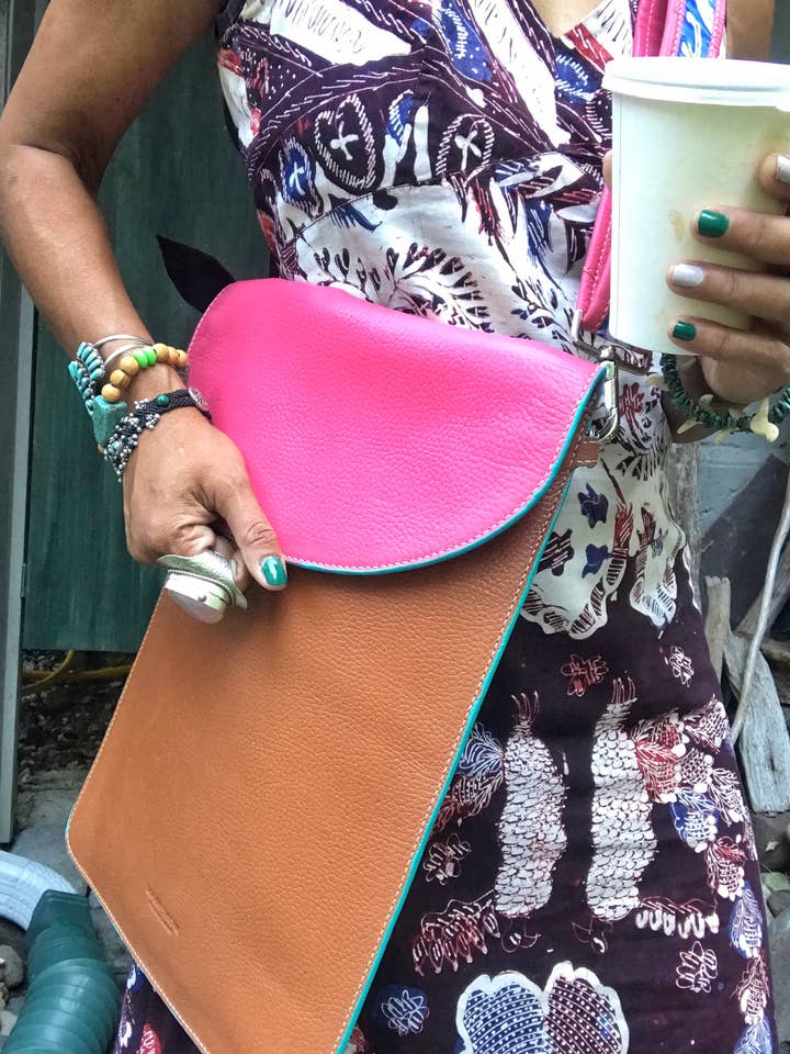 Shanti Lap Top Bag - Color - Shanti Pink for wholesale by Ancient Threads Accessories