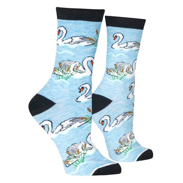 Swan - Womens Crew Folded for wholesale by Crazy Socks