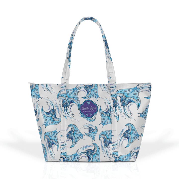 Customizable Vegan Leather Getaway Bag: Dancing Manta Ray for wholesale by Matrix