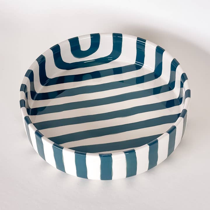 Large Bowl Stripes - gentle green for wholesale by Magazin Minori