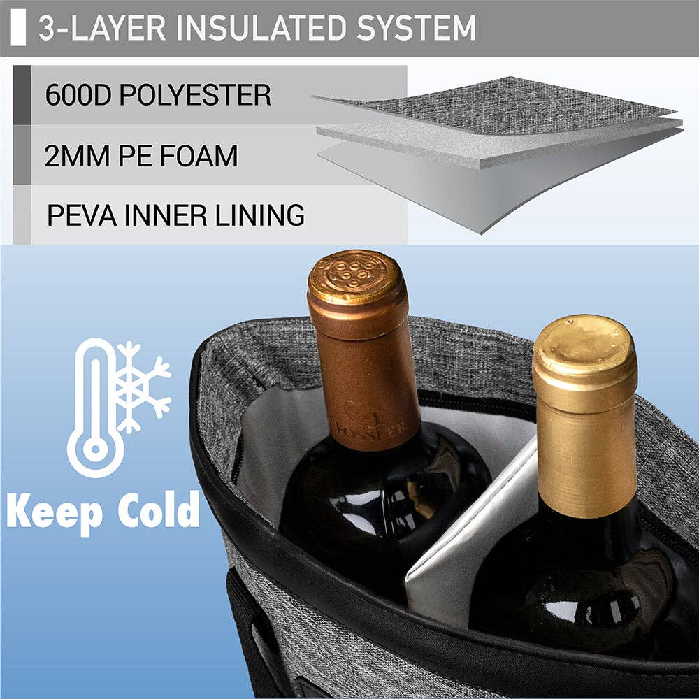 OPUX – wholesale Vinkasse – Klassisk vinväska för 2 flaskor25