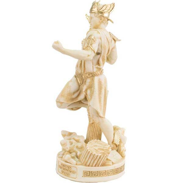 Art Culture Deco - Wholesale Decorative Figurine - Hermes Statue The Messeger Of Gods Sculpture Alabaster 25 cm2