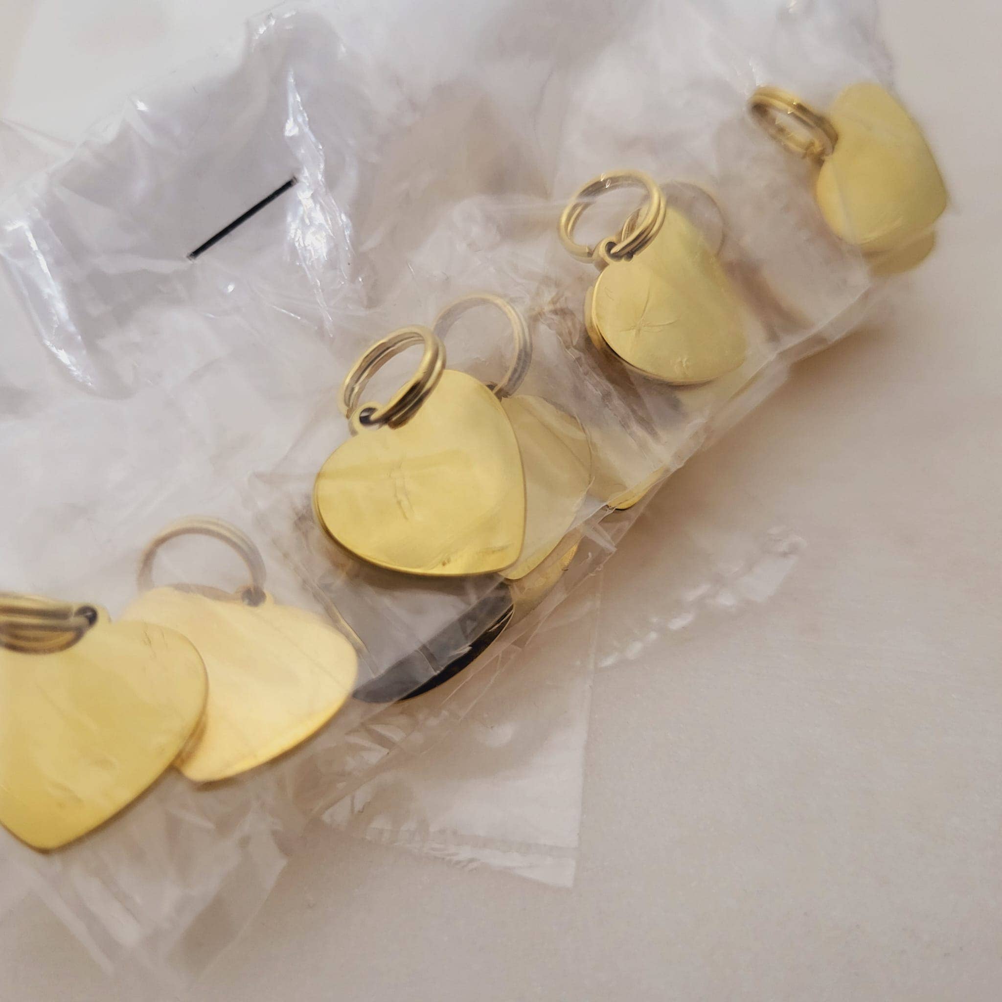 SoulfulMemory - Wholesale Individual Charm/Pendant - 10 in Pack Engravable Blank Heart Shape Charm for Necklace3