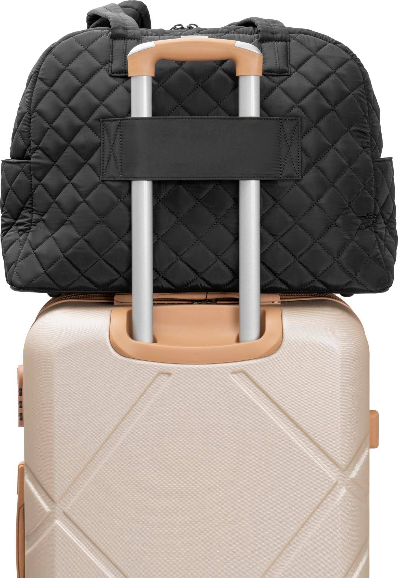 Magid - Wholesale Weekender Bag - Women's - Ellen Tracy 20 Inch Diamond Nylon Quilted Travel Duffel40