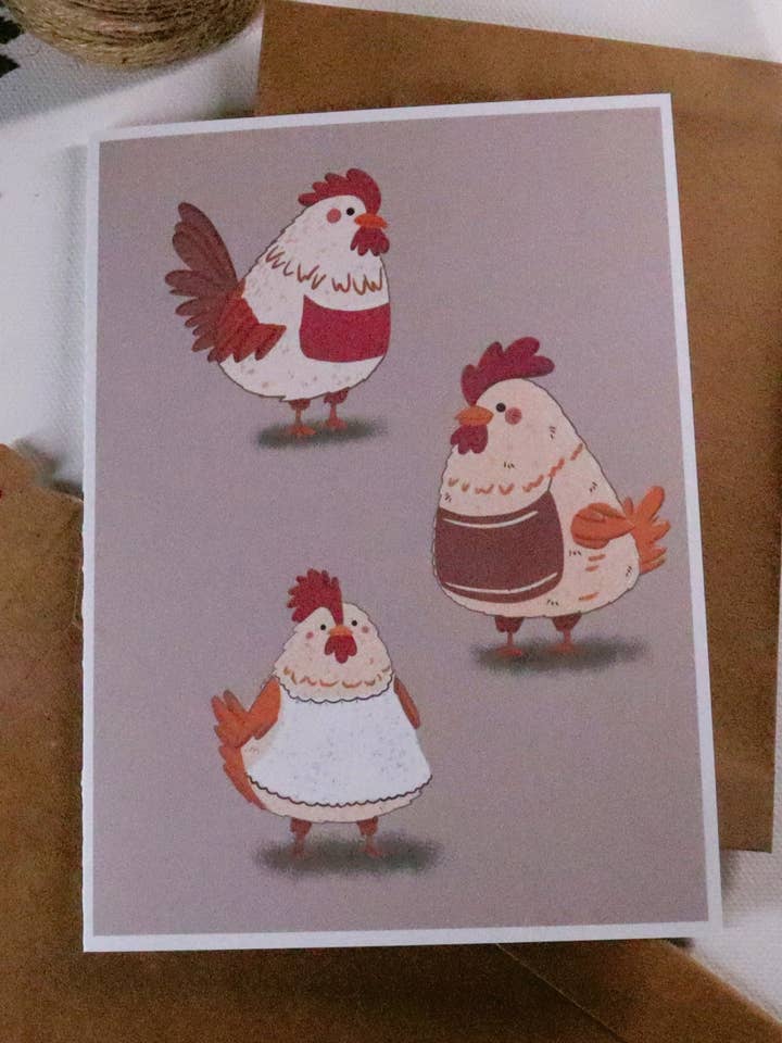 De Ei-celente Trio Kaart voor wholesale door cozychillart