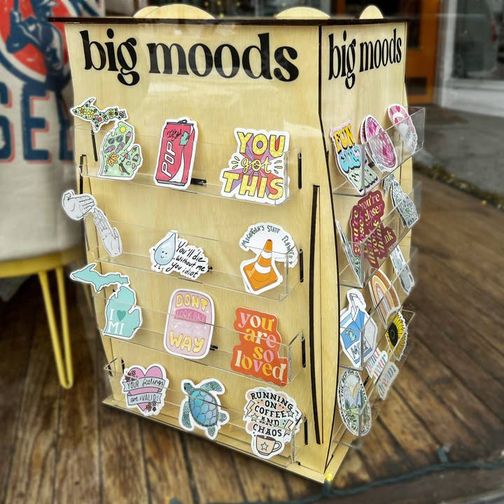 Big Moods - Wholesale Retailer Display - Paper & Novelty - 48 Count Spinner Sticker Stand Display5