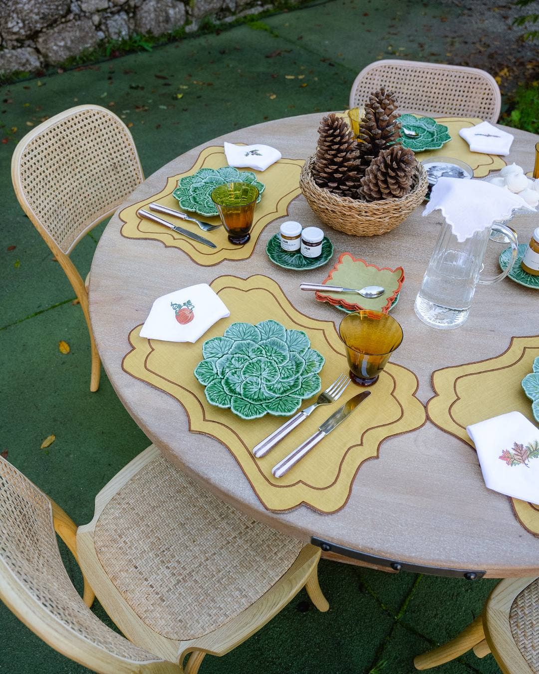Mariaida Home - Wholesale Placemat - Individual Breeze, Mustard with Chestnut1