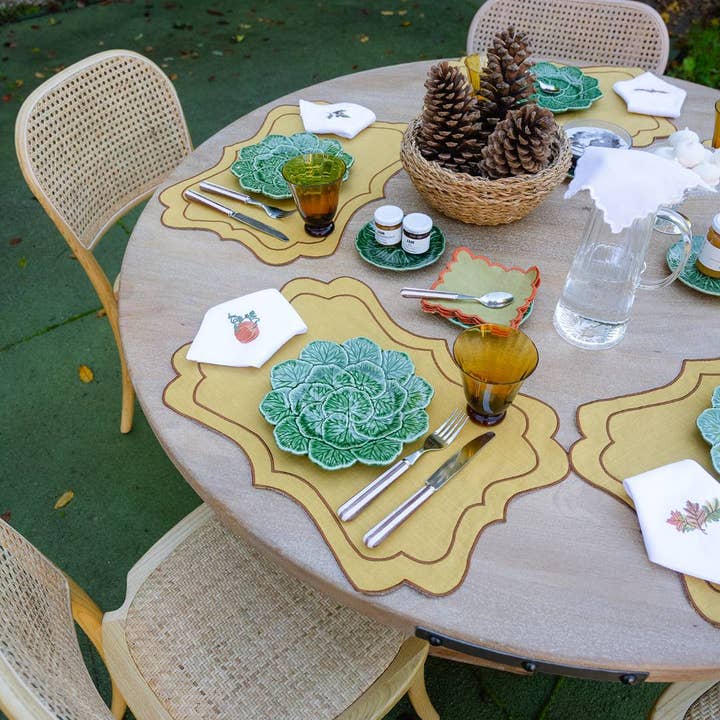 Mariaida Home - Wholesale Placemat - Individual Breeze, Mustard with Chestnut1