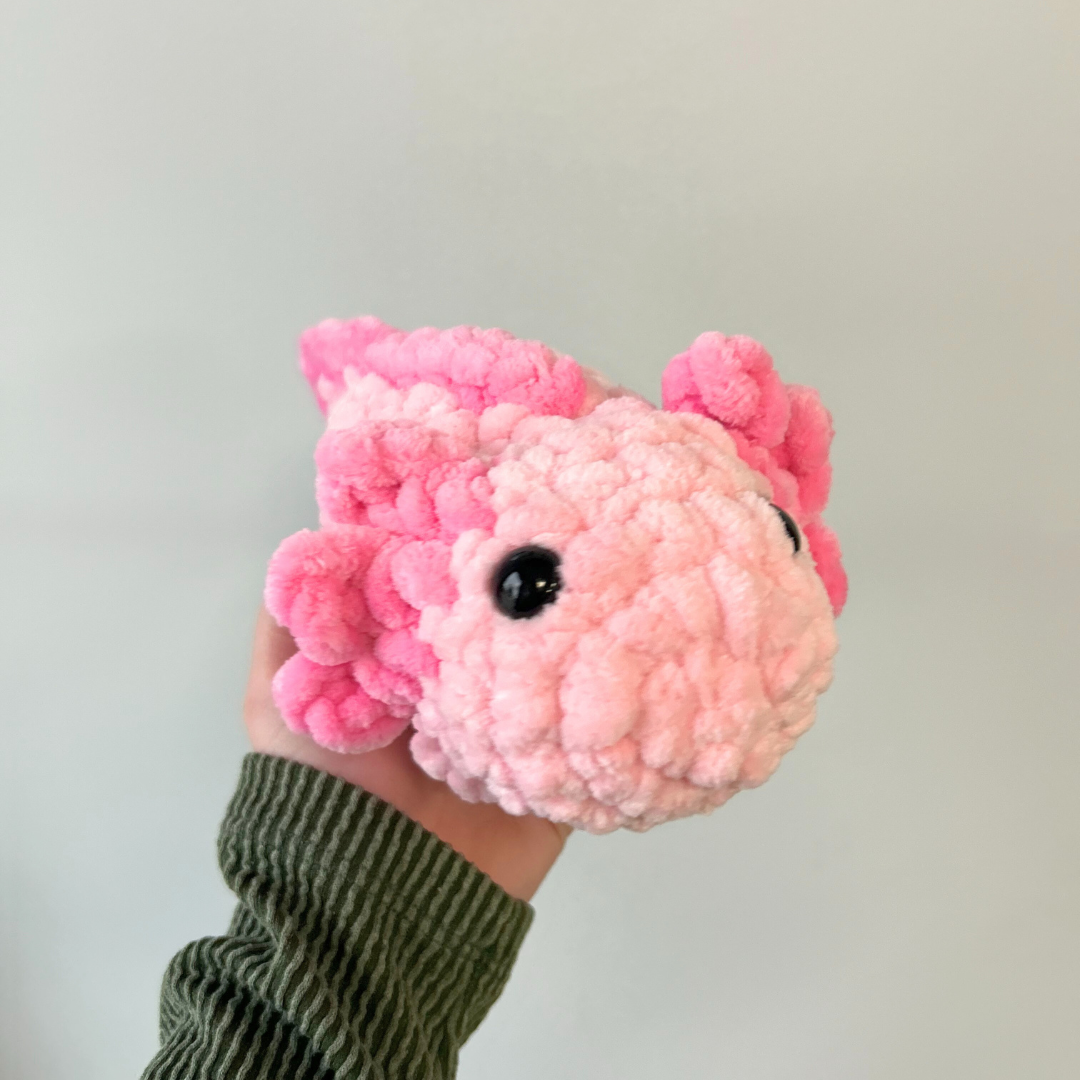 Crochet by Jolene - Vente Peluche – enfant et bébé - Peluche Axolotl au crochet1