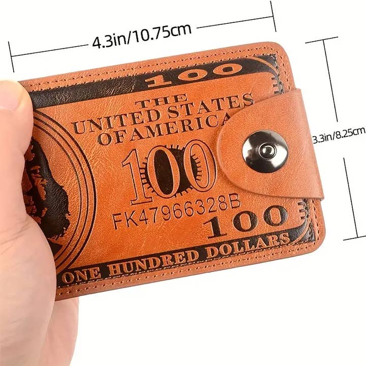 Magnifique Hearts - Wholesale Wallet - Men's - Men's US Dollar Bill Leather Bifold Wallet