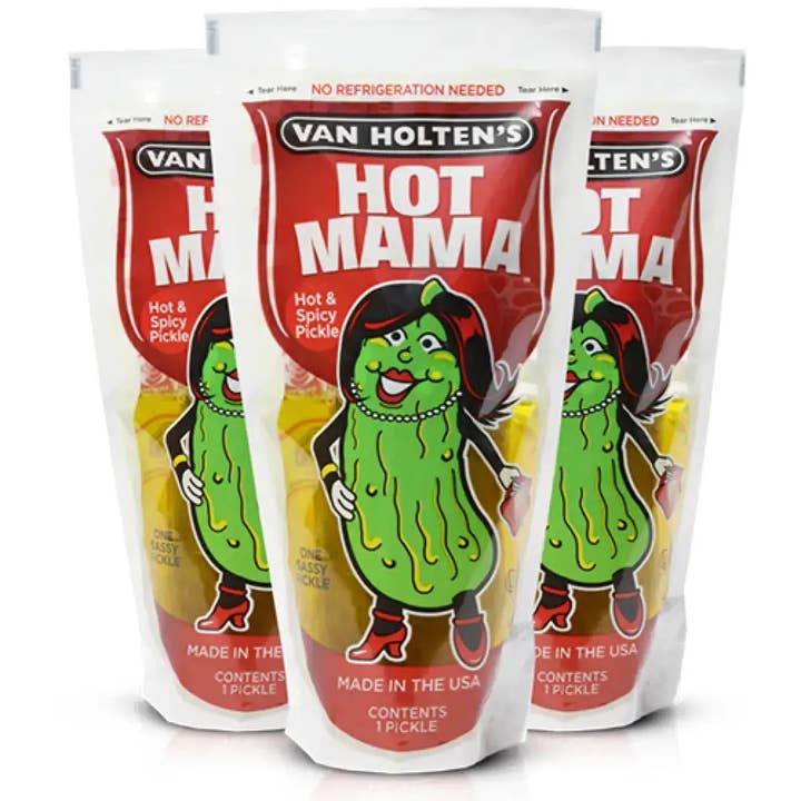Echo Sales Canada - Wholesale Pickled Vegetables - Van Holten's Hot Mama Pickles in a pouch 12ct