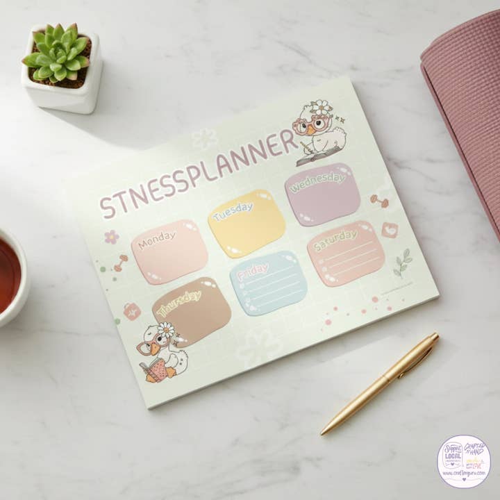 Crafter Guru Shop - Wholesale Planner - Kawaii Duck Weekly Study Planner1