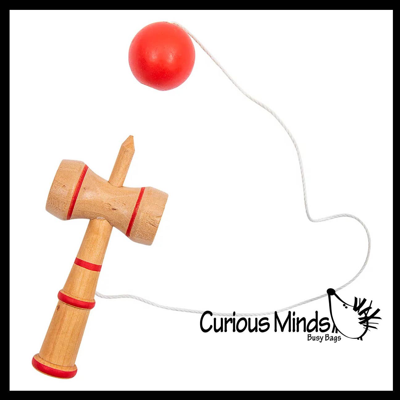 Curious Minds Toys - Wholesale Wood Toy - Kids - 1 Kendama Small Wood Ball and Cup Wooden Mexican Yo Yo Toy Y5