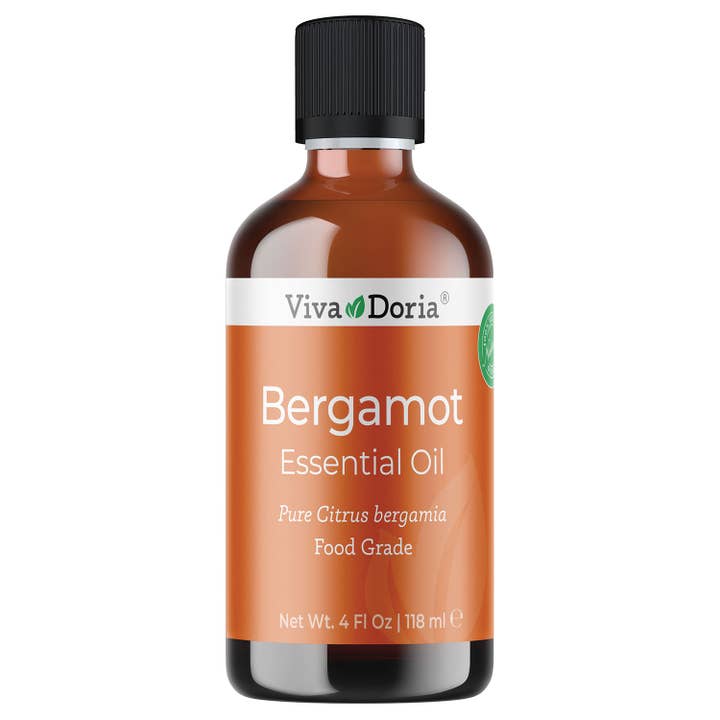 Olio essenziale di bergamotto, commestibile, 118 ml (4 Fl Oz) per la vendita all'ingrosso da parte di VIVA DORIA INC.