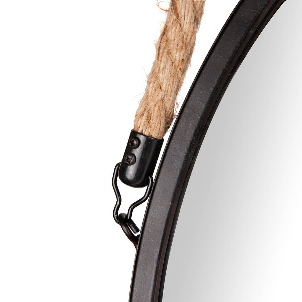 Danya B - Wholesale Wall Mirror - Framed 20" Decorative Round Black Metal Circle Wall Mirror2