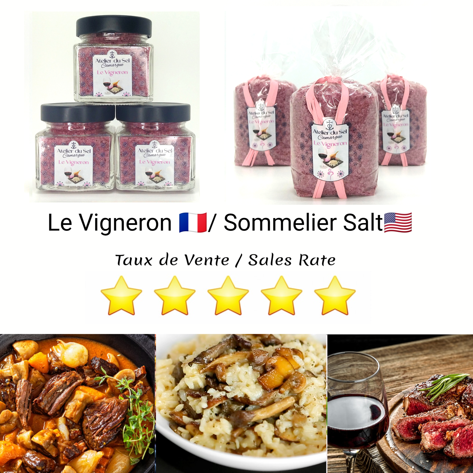 Atelier du Sel Camargue - Wholesale Salt - “Le Vigneron” salt - 200 gr1
