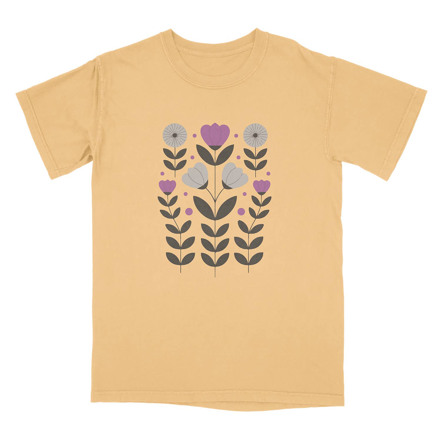 Lucky Luna Apparel - Wholesale T-Shirt (Graphic) - Women's - Subtle Asexual Flowers Comfort Colors Shirt8