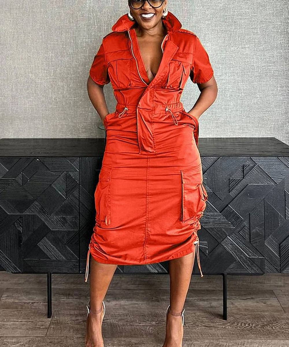 Aria Romance - Wholesale Dress - Women's - Utility Pocket Shirtdress19