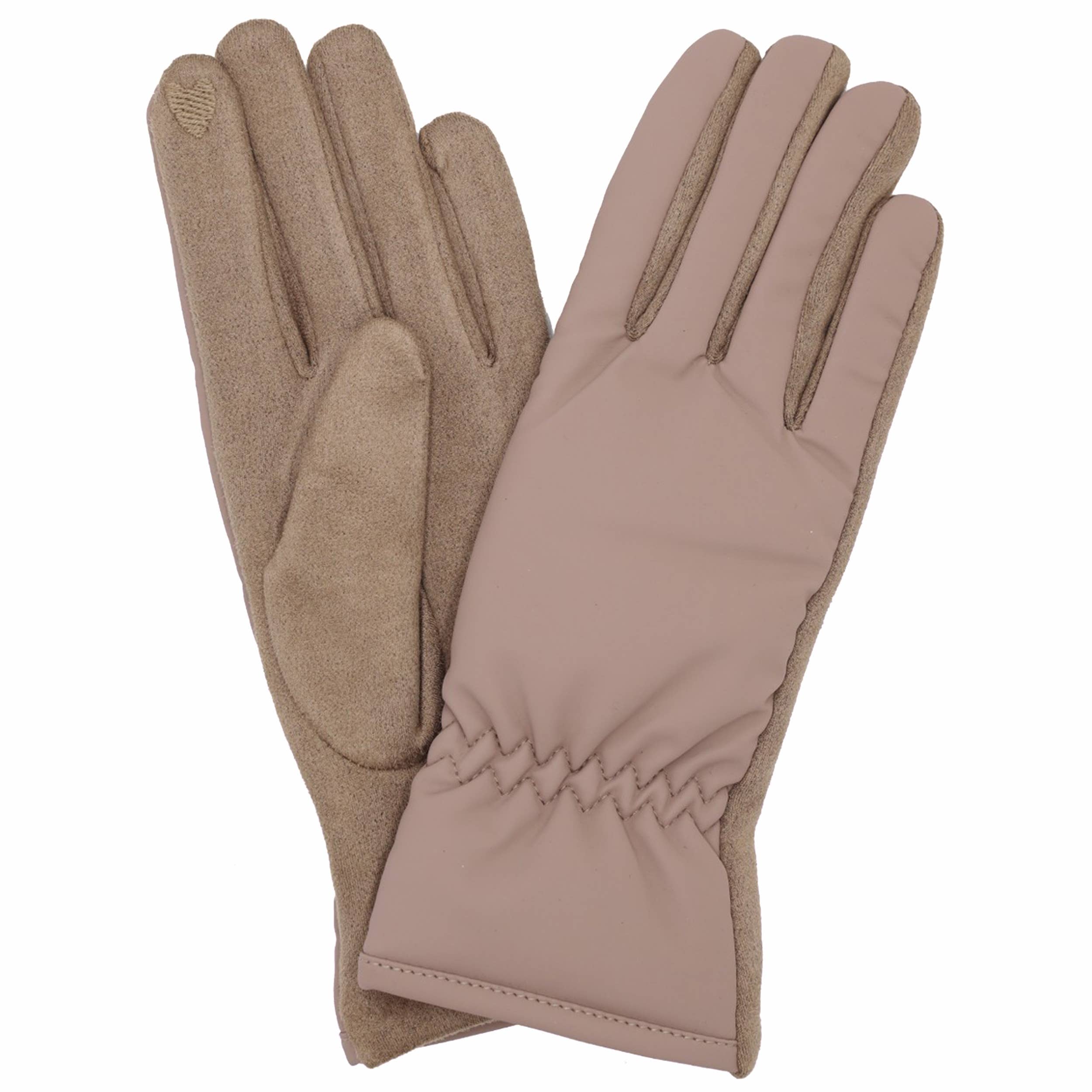 Hana - Wholesale Gloves - Women's - Shirred Wrist Smart Touch Winter Gloves1