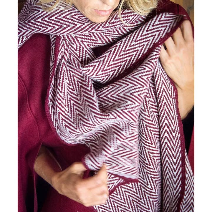 Chicoração - Wholesale Scarf - Women's - 100% Cotton Scarf - Thorn Bordeaux