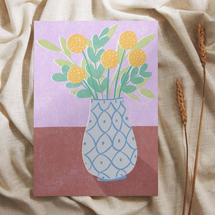 Billy Buttons Greeting Card for wholesale by Paper Station