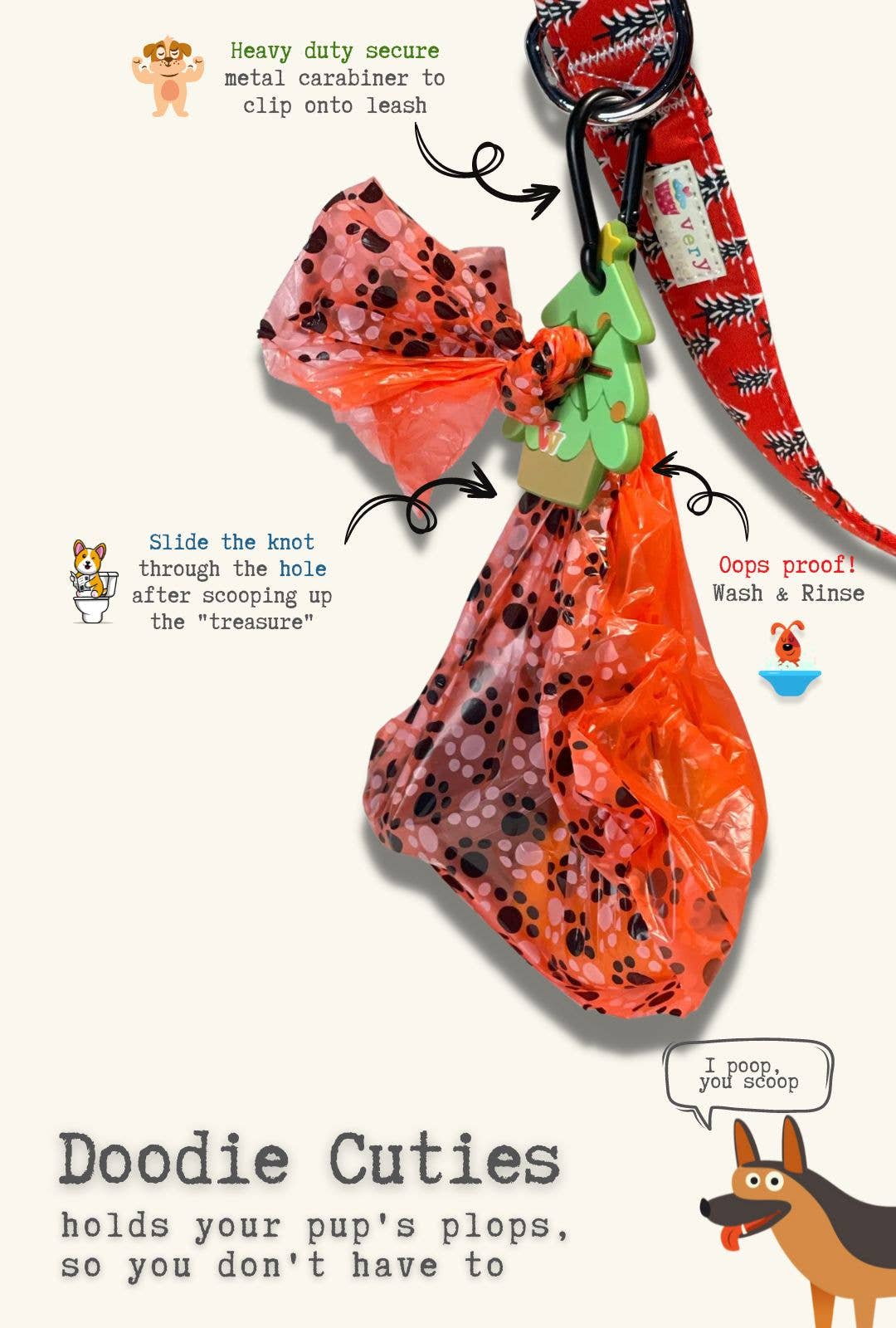 Very Vintage Designs - Wholesale Pet Poop Bag Dispenser - Peanut Butter Lover - Doodie Waste Bag Used Poop Bag Holder6