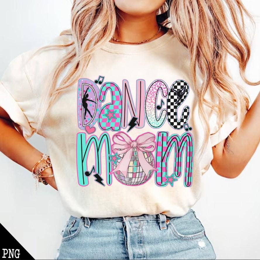 NVC Ecommerce LLC - Venta al por mayor Camiseta estampada - Mujer - Sudadera con lazo coqueta de mamá de baile, camiseta de leopardo de baile0