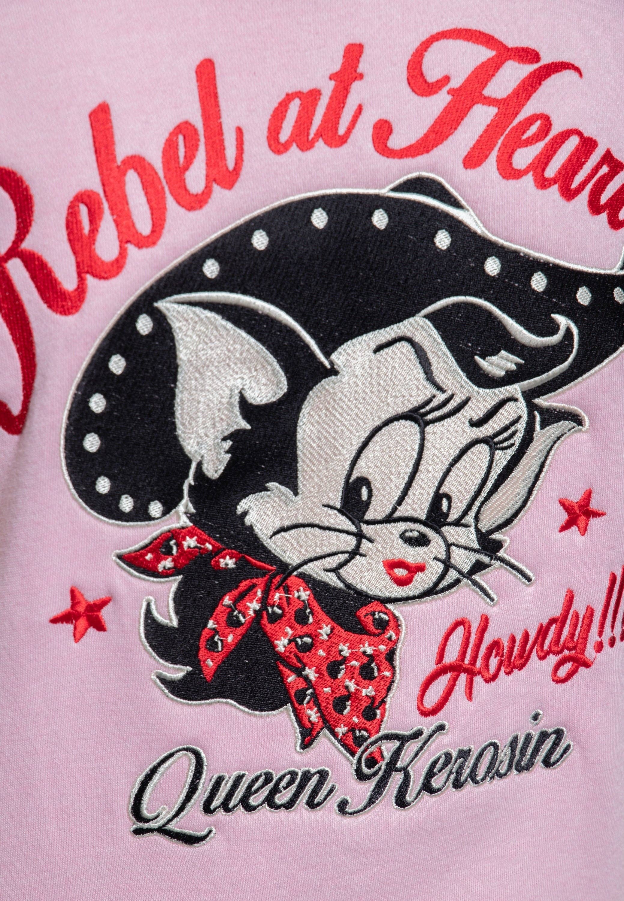 KING KEROSIN - Wholesale Varsity/Baseball Jacket - Women's - Rebel at Heart College Sweatshirt19