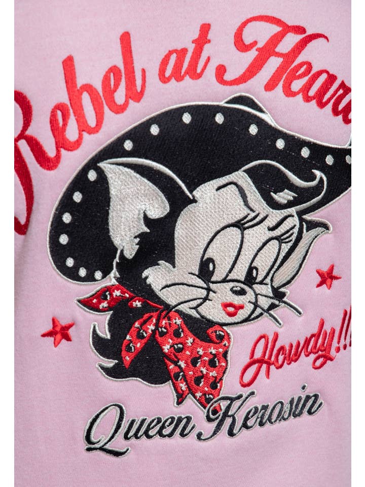 KING KEROSIN - Wholesale Varsity/Baseball Jacket - Women's - Rebel at Heart College Sweatshirt19