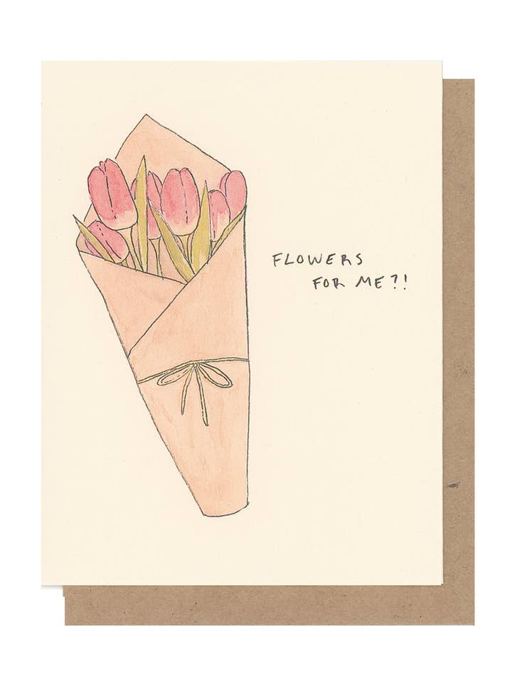 Everyday Flower Card / Cute Tulip Greeting Card for wholesale by For To From
