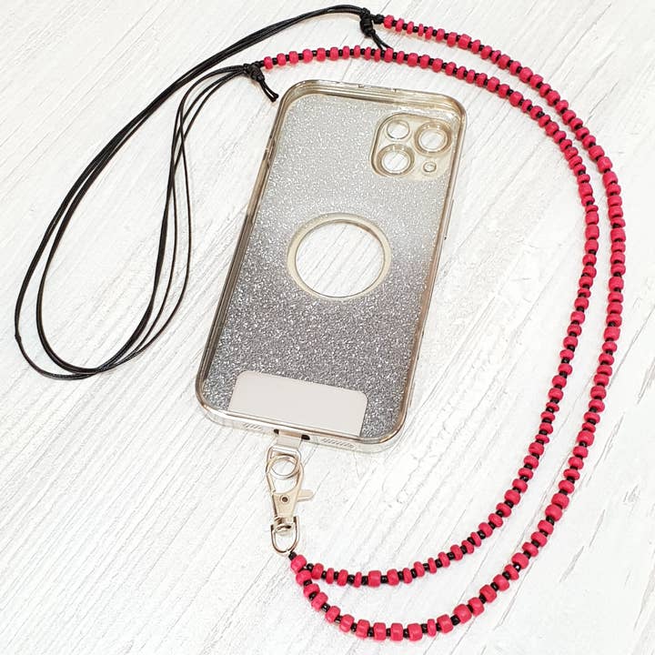 Cadena para móvil de madera de coco con parche de acero inoxidable / 120-160 cm para venta al por mayor de Gloria-Maris