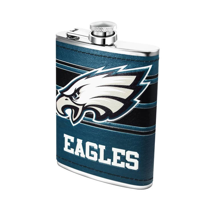 Simran International - Wholesale Flask - NFL Philadelphia Eagles 8oz Stainless Steel Hip Flask Set