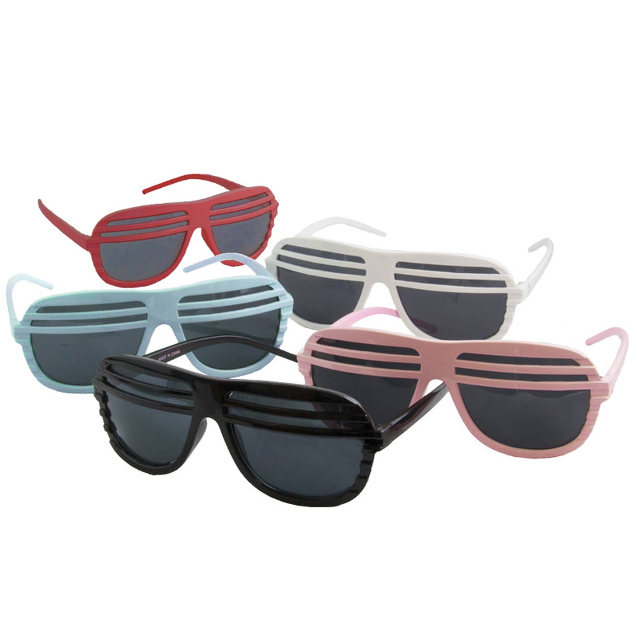 Private Island Party – wholesale Sunglasses – Unisex – 12 PACK Half Shutter Shades Mix Colors0