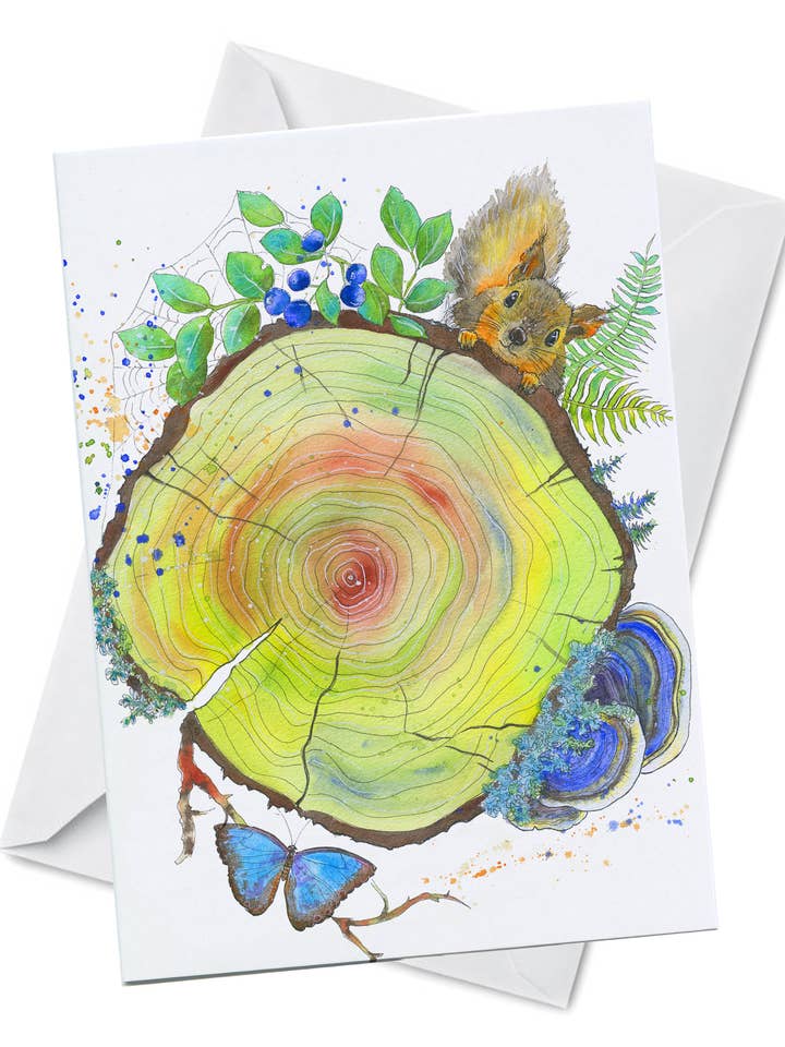 Greeting Card - Cheeky - Nature Squirrel for wholesale by Oladesign