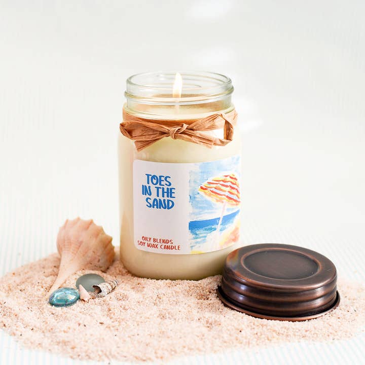 Oily Blends - Wholesale Jar/Filled Candle - Summer Jumbo Candles - 100 Hour Burn Time Soy Wax Candles