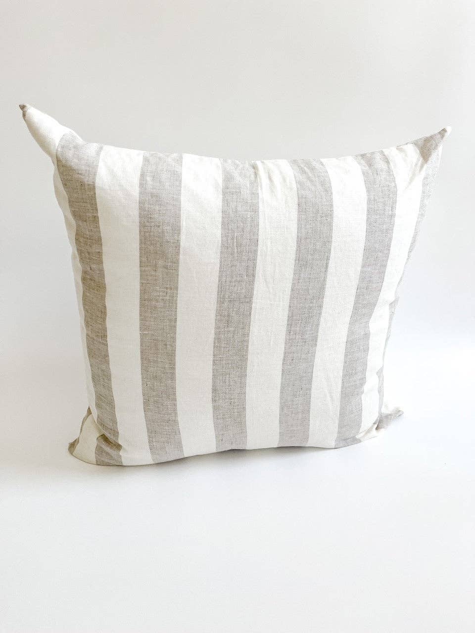 Mama and Tochter - Wholesale Throw Pillow Cover - Linen Cushion  - Wide Natural Stripe3
