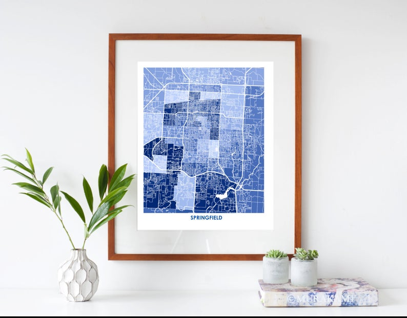 Juanita's Adventures - Wholesale Art Print - Juanitas Springfield MO Map Print3