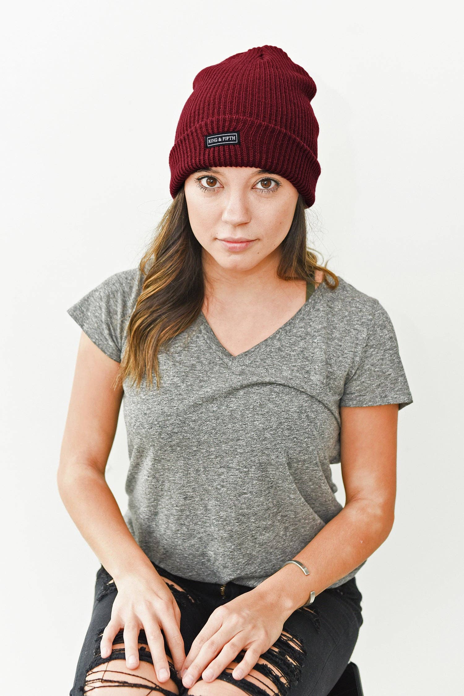 King & Fifth Supply Co – Gorro - Mulher por atacado – Gorro feminino desleixado - The Forte17