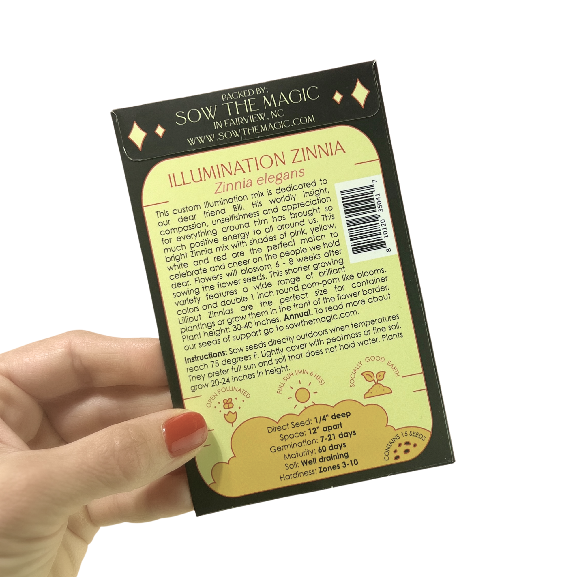 Sow the Magic – wholesale Frön – Belysning Zinnia Tarot Fröpaket3